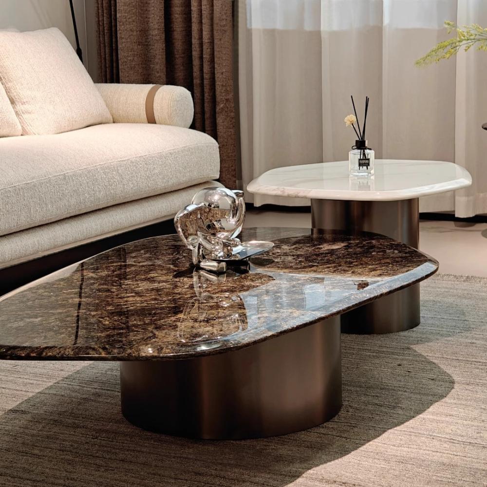 Marble-Style Coffee Table