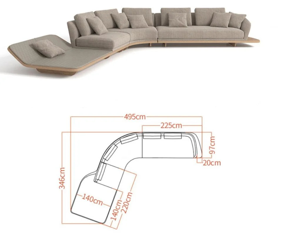 Curved Modular Sofa with a Unique Contemporary Design