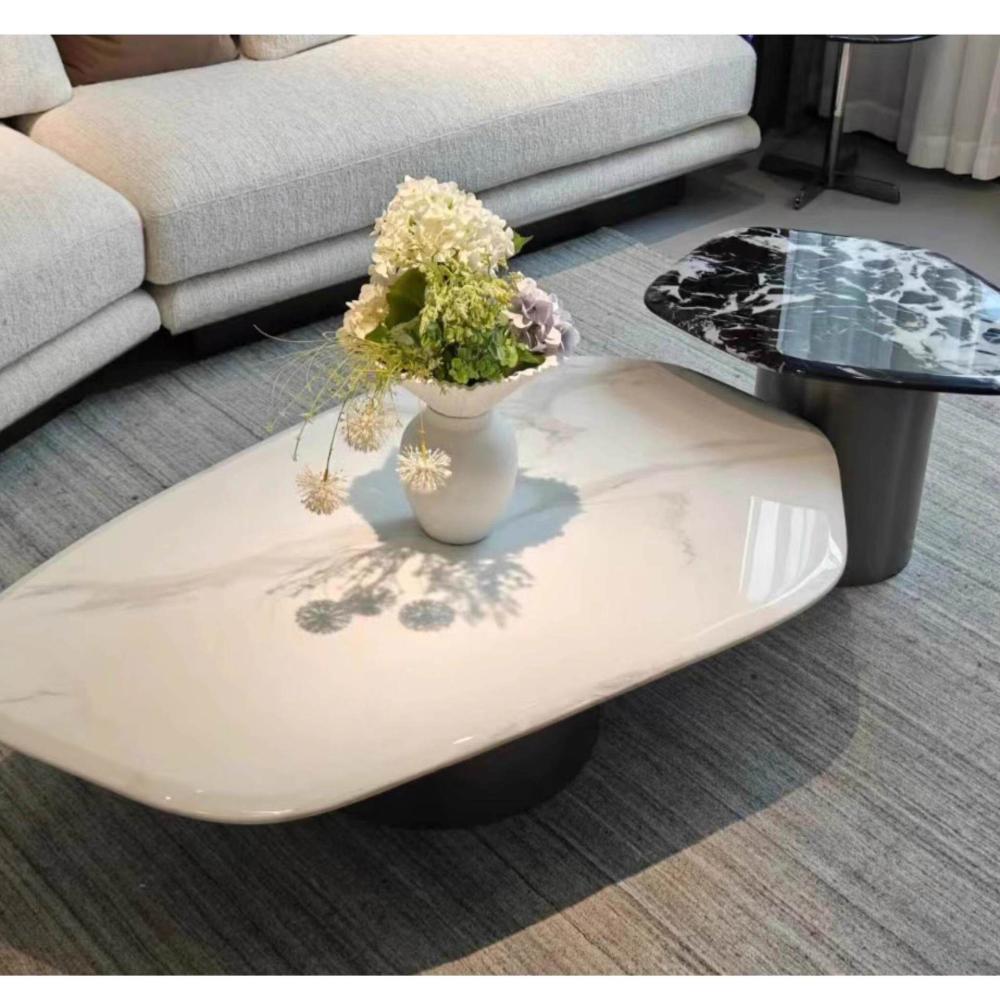 Marble-Style Coffee Table